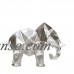 Mainstays 6.5"High Tabletop Resin Geometric Elephant, Silver Finish   567010373